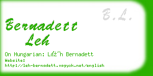 bernadett leh business card